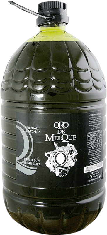47,95 € 免费送货 | 橄榄油 Oro de Melque EVOO 特级初榨 卡斯蒂利亚 - 拉曼恰 西班牙 Cornicabra — 角牛角葡萄 塑料桶 5 L PET — 塑料