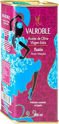 14,95 € Envío gratis | Aceite de Oliva Potosí 10 Valroble Fusión D.O. Sierra de Segura Andalucía España Picual Lata 50 cl