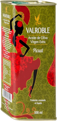 14,95 € Envío gratis | Aceite de Oliva Potosí 10 Valroble D.O. Sierra de Segura Andalucía España Picual Lata 50 cl
