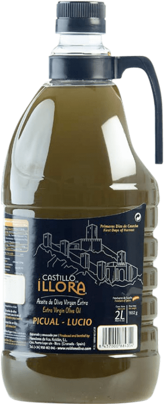 25,95 € Envío gratis | Aceite de Oliva Roldán 1895 Castillo de Íllora PET D.O. Poniente de Granada Andalucía España Garrafa 2 L