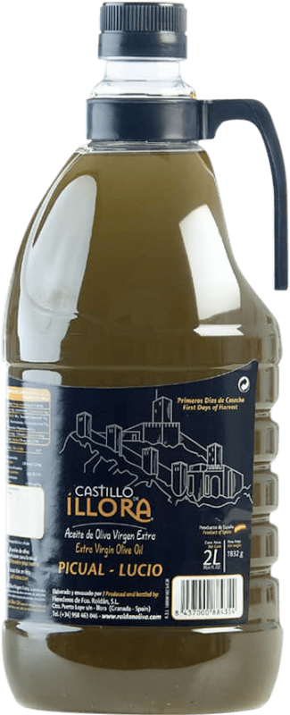 19,95 € Spedizione Gratuita | Olio d'Oliva Roldán 1895 Castillo de Íllora PET D.O. Poniente de Granada Andalusia Spagna Caraffa 2 L
