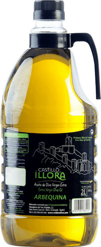 19,95 € Envoi gratuit | Huile d'Olive Roldán 1895 Castillo de Íllora PET D.O. Poniente de Granada Andalousie Espagne Arbequina Carafe 2 L