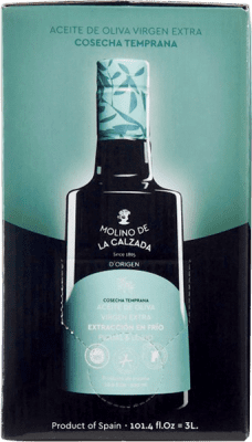 36,95 € Envio grátis | Azeite de Oliva Roldán 1895 Molino de la Calzada d'Origen AOVE Virgem Extra D.O. Poniente de Granada Andaluzia Espanha Bag in Box 3 L