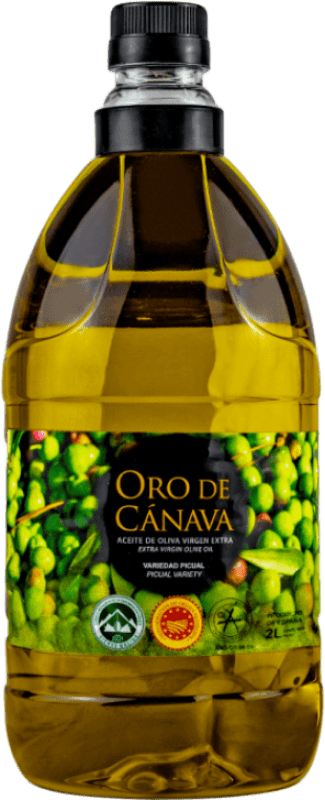 19,95 € Envío gratis | Aceite de Oliva Ntra. Sra. de los Remedios Oro de Cánava PET D.O. Sierra Mágina Andalucía España Picual Garrafa 2 L