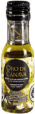 93,95 € Spedizione Gratuita | Scatola da 100 unità Olio d'Oliva Ntra. Sra. de los Remedios Oro de Cánava PET D.O. Sierra Mágina Andalusia Spagna Picual Bottiglia Miniatura 2 cl