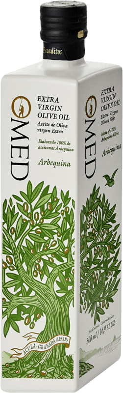 26,95 € Kostenloser Versand | Olivenöl Venchipa O-Med Limitierte Edition, E-NOL Extra Nativ Andalusien Spanien Arbequina Medium-Flasche 50 cl Glas
