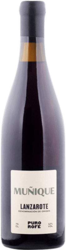 41,95 € Envío gratis | Vino tinto Puro Rofe Muñique D.O. Lanzarote Islas Canarias España Listán Negro Botella 75 cl