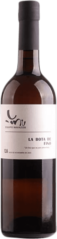 54,95 € Envío gratis | Vino generoso Equipo Navazos La Bota 124 Fino Amontillado D.O. Montilla-Moriles Andalucía España Pedro Ximénez Botella 75 cl