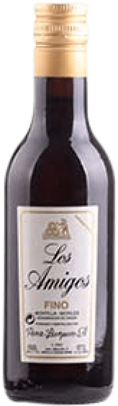 9,95 € Free Shipping | Fortified wine Pérez Barquero Los Amigos Fino D.O. Montilla-Moriles Andalusia Spain Pedro Ximénez Small Bottle 18 cl