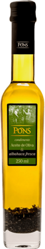 9,95 € Envío gratis | Aceite de Oliva Clos Pons Albahaca Fresca España Botellín 25 cl