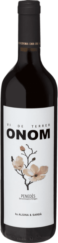 4,95 € Бесплатная доставка | Красное вино Alsina Sardà Onom D.O. Penedès Каталония Испания Tempranillo, Merlot, Cabernet Sauvignon бутылка 75 cl