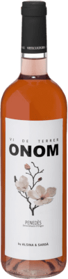 4,95 € Бесплатная доставка | Розовое вино Alsina Sardà Onom D.O. Penedès Каталония Испания Merlot — Мерло, Cabernet Sauvignon — Каберне Совиньон Бутылка 75 cl