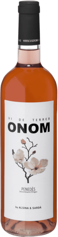 4,95 € Envoi gratuit | Vin Rosé Alsina Sardà Onom D.O. Penedès Catalogne Espagne Merlot, Cabernet Sauvignon Bouteille 75 cl