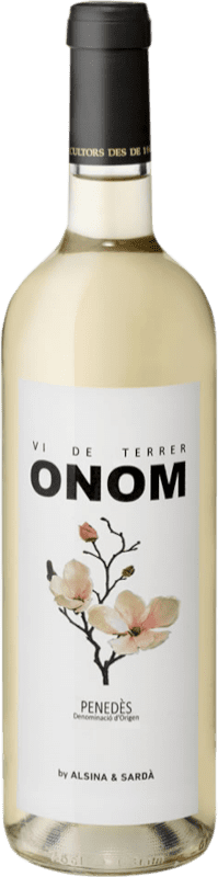 4,95 € Envio grátis | Vinho branco Alsina Sardà Onom Blanc D.O. Penedès Catalunha Espanha Macabeo, Xarel·lo, Parellada Garrafa 75 cl