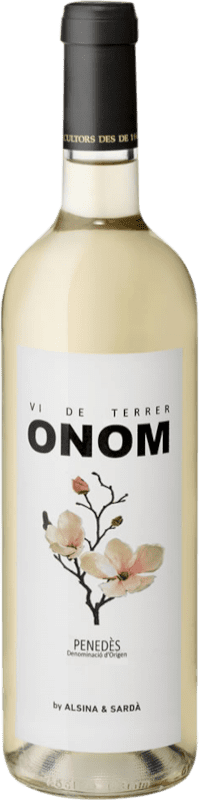 4,95 € Spedizione Gratuita | Vino bianco Alsina Sardà Onom Blanc D.O. Penedès Catalogna Spagna Macabeo, Xarel·lo, Parellada Bottiglia 75 cl