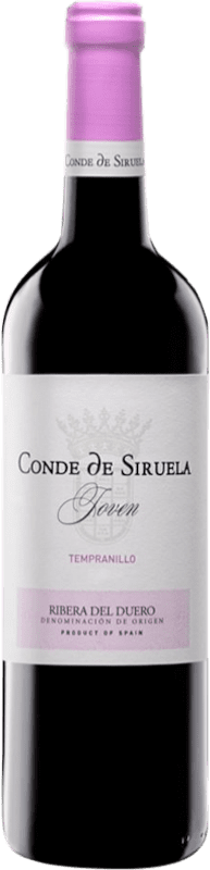 7,95 € Envio grátis | Vinho tinto Frutos Villar Conde Siruela Jovem D.O. Ribera del Duero Espanha Tempranillo Garrafa 75 cl