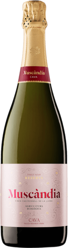 15,95 € Бесплатная доставка | Розовое игристое Muscàndia Rosé Экстра-Брут Резерв D.O. Cava Испания Pinot Black бутылка 75 cl
