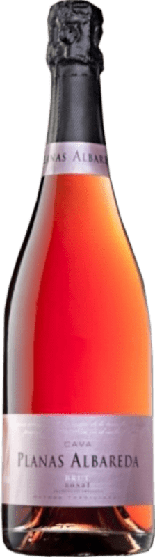 10,95 € Envio grátis | Espumante rosé Planas Albareda Rosat Brut D.O. Cava Espanha Trepat Garrafa 75 cl