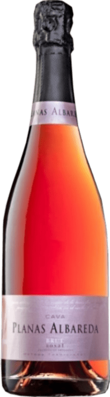 10,95 € Envío gratis | Espumoso rosado Planas Albareda Rosat Brut D.O. Cava España Trepat Botella 75 cl