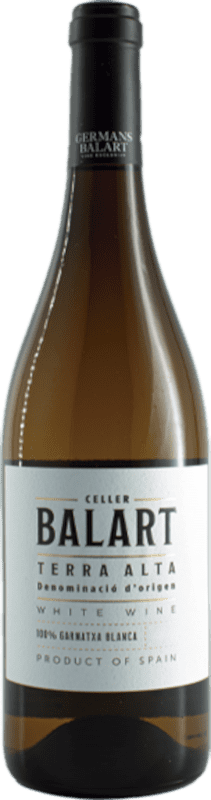 10,95 € 免费送货 | 白酒 Celler Balart Blanc D.O. Terra Alta 加泰罗尼亚 西班牙 Grenache White 瓶子 75 cl