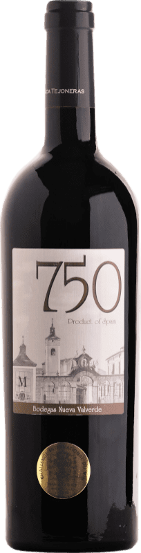 32,95 € Envío gratis | Vino tinto Nueva Valverde 750 D.O. Vinos de Madrid Comunidad de Madrid España Merlot, Syrah, Cabernet Sauvignon Botella 75 cl
