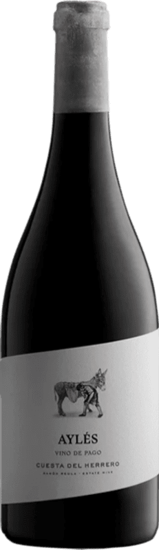 13,95 € Envío gratis | Vino tinto Pago de Aylés Cuesta del Herrero D.O.P. Vino de Pago Aylés España Tempranillo, Merlot, Garnacha, Cabernet Sauvignon Botella 75 cl