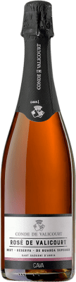 14,95 € Envio grátis | Espumante Rosé Conde de Valicourt Brut — Bruto Rosé Reserva D.O. Cava Espanha Garnacha — Grenache, Pinot Noir 75 cl