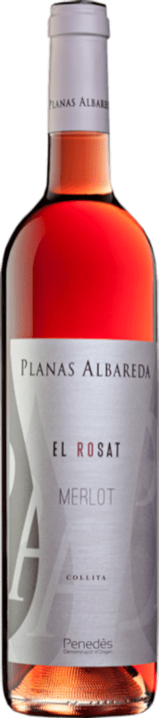 7,95 € 免费送货 | 玫瑰酒 Planas Albareda El Rosat D.O. Penedès 加泰罗尼亚 西班牙 Merlot 瓶子 75 cl