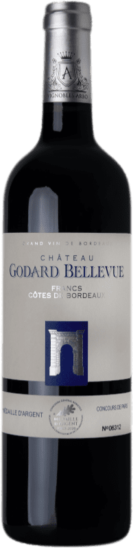 16,95 € Free Shipping | Red wine Arbo Château Godard Bellevue A.O.C. Côtes de Bordeaux Bordeaux France Merlot, Cabernet Sauvignon, Cabernet Franc Bottle 75 cl