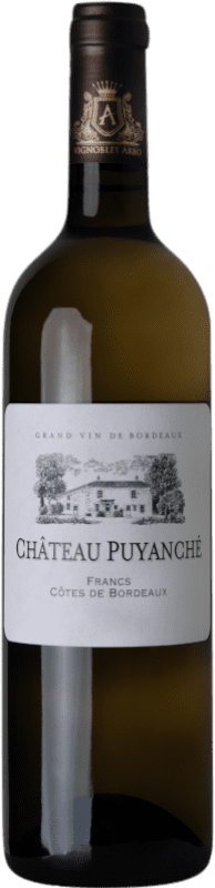 15,95 € Envío gratis | Vino blanco Arbo Château Puyanché A.O.C. Côtes de Bordeaux Burdeos Francia Sauvignon Blanca, Sémillon Botella 75 cl