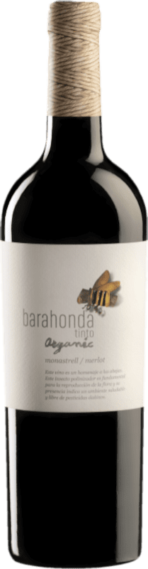 9,95 € Spedizione Gratuita | Vino Rosso Barahonda D.O. Yecla Spagna Merlot, Monastrell Organic — Bio 75 cl