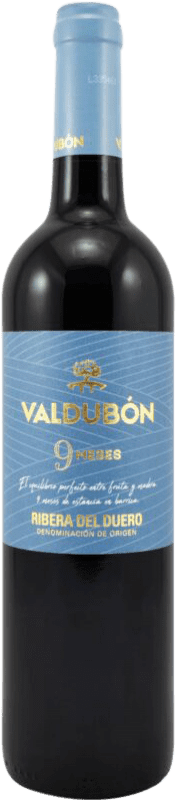 14,95 € Free Shipping | Red wine Valdubón 9 Meses Young D.O. Ribera del Duero Castilla y León Spain Tempranillo Bottle 75 cl