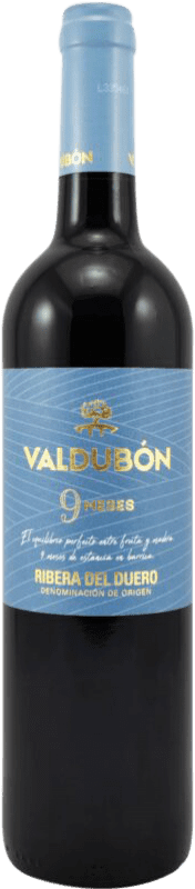 9,95 € Envío gratis | Vino Tinto Valdubón 9 Meses Joven D.O. Ribera del Duero Castilla y León España Tempranillo 75 cl
