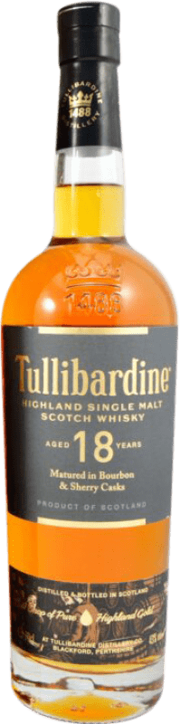 178,95 € Бесплатная доставка | Виски из одного солода Tullibardine Объединенное Королевство 18 Лет бутылка 70 cl