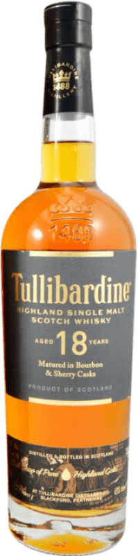 178,95 € Envio grátis | Whisky Single Malt Tullibardine Reino Unido 18 Anos Garrafa 70 cl