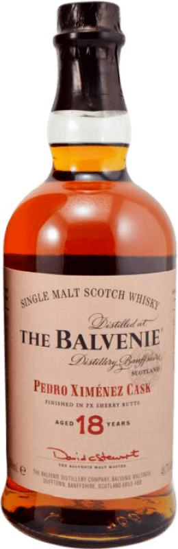 327,95 € Spedizione Gratuita | Whisky Single Malt Balvenie Pedro Ximénez Cask Regno Unito 18 Anni Bottiglia 70 cl