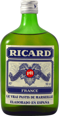 23,95 € 免费送货 | 茴香酒 Pastis Pernod Ricard 1980's 西班牙 小扁瓶 50 cl 收藏品 不可食用 Anís — 茴香