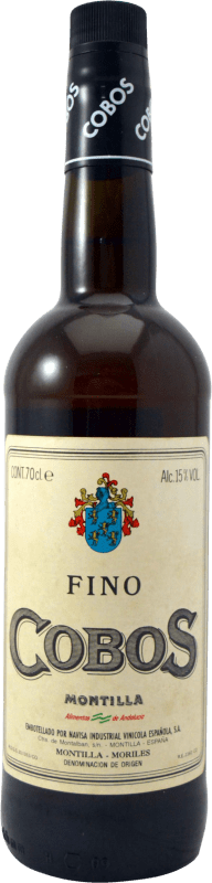 23,95 € Spedizione Gratuita | Vino fortificato Navisa Cobos Fino 1990's Esemplare da Collezione D.O. Montilla-Moriles Spagna Bottiglia 70 cl