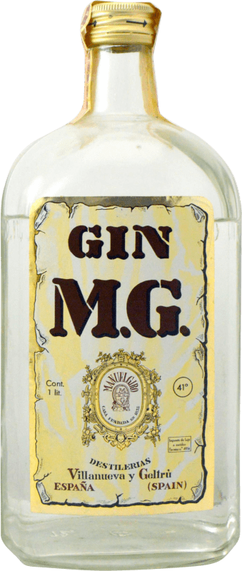 28,95 € Spedizione Gratuita | Gin MG Gin 1970's Esemplare da Collezione Spagna Bottiglia 1 L
