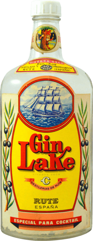 63,95 € 送料無料 | ジン Duende Rute. Lake Gin 1970's コレクターの標本 スペイン ボトル 70 cl