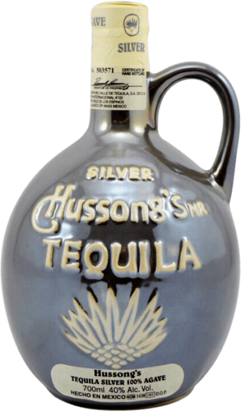 73,95 € Envio grátis | Tequila Valle del Tequila Hussong's Silver — Edição Prata México 70 cl