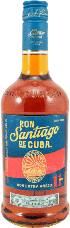 29,95 € Envío gratis | Ron Cuba Ron Santiago de Cuba Extra Añejo Cuba 11 Años Botella 70 cl