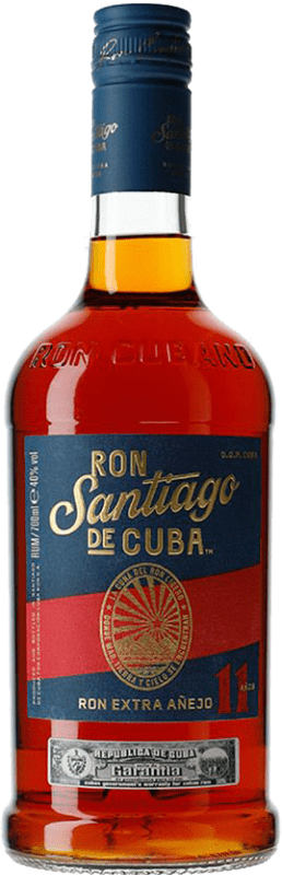 47,95 € 免费送货 | 朗姆酒 Cuba Ron Santiago de Cuba XA Extra Añejo — 超级陈年 古巴 11 岁 70 cl
