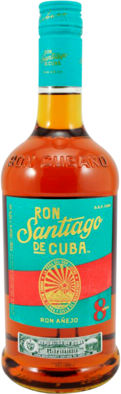 31,95 € Envío gratis | Ron Cuba Ron Santiago de Cuba Añejo Cuba 8 Años Botella 70 cl