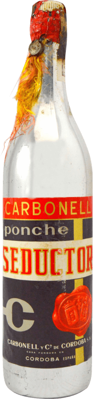 28,95 € Spedizione Gratuita | Liquori Carbonell Ponche Seductor 1970's Esemplare da Collezione Francia Bottiglia 75 cl
