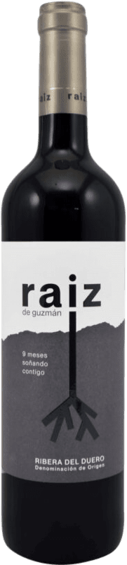 12,95 € Kostenloser Versand | Rotwein Raiz de Guzmán 9 Meses Jung D.O. Ribera del Duero Kastilien und León Spanien Tempranillo Flasche 75 cl