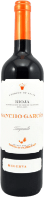 12,95 € 免费送货 | 红酒 Patrocinio Sancho Garcés 预订 D.O.Ca. Rioja 西班牙 Tempranillo 瓶子 75 cl