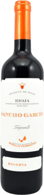 12,95 € Kostenloser Versand | Rotwein Patrocinio Sancho Garcés Reserve D.O.Ca. Rioja Spanien Tempranillo Flasche 75 cl