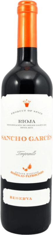 8,95 € Free Shipping | Red Wine Patrocinio Sancho Garcés Reserve — Aged D.O.Ca. Rioja Spain Tempranillo 75 cl
