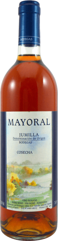 5,95 € Envio grátis | Vinho Rosé 1890. Mayoral 1997 D.O. Jumilla Espanha Monastrell Garrafa 75 cl Exemplar de colecionador Não Próprio para Consumo